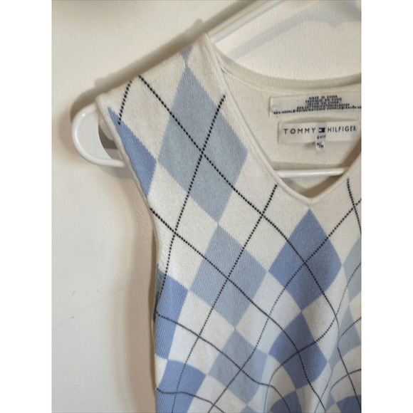 Tommy Hilfiger Golf Vintage Preppy Light Blue vest womans Medium - Picture 3 of 10